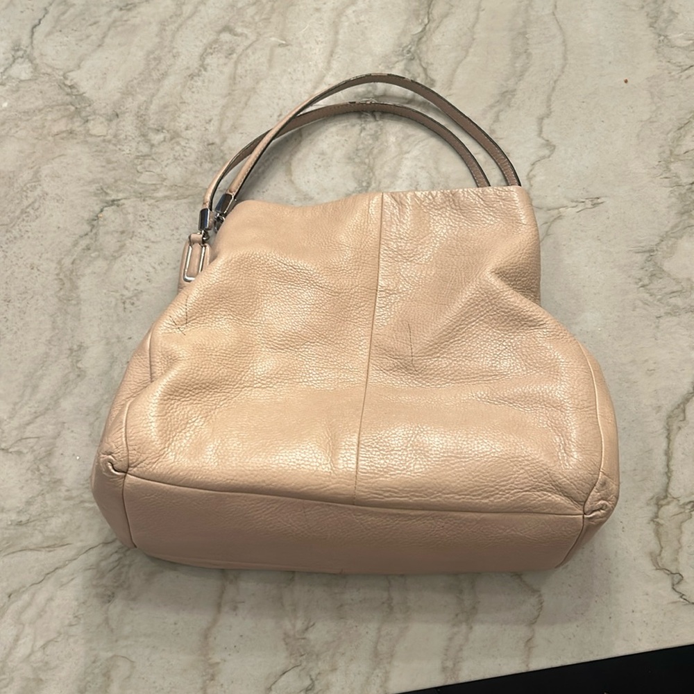 vintage double pocketed beige bag